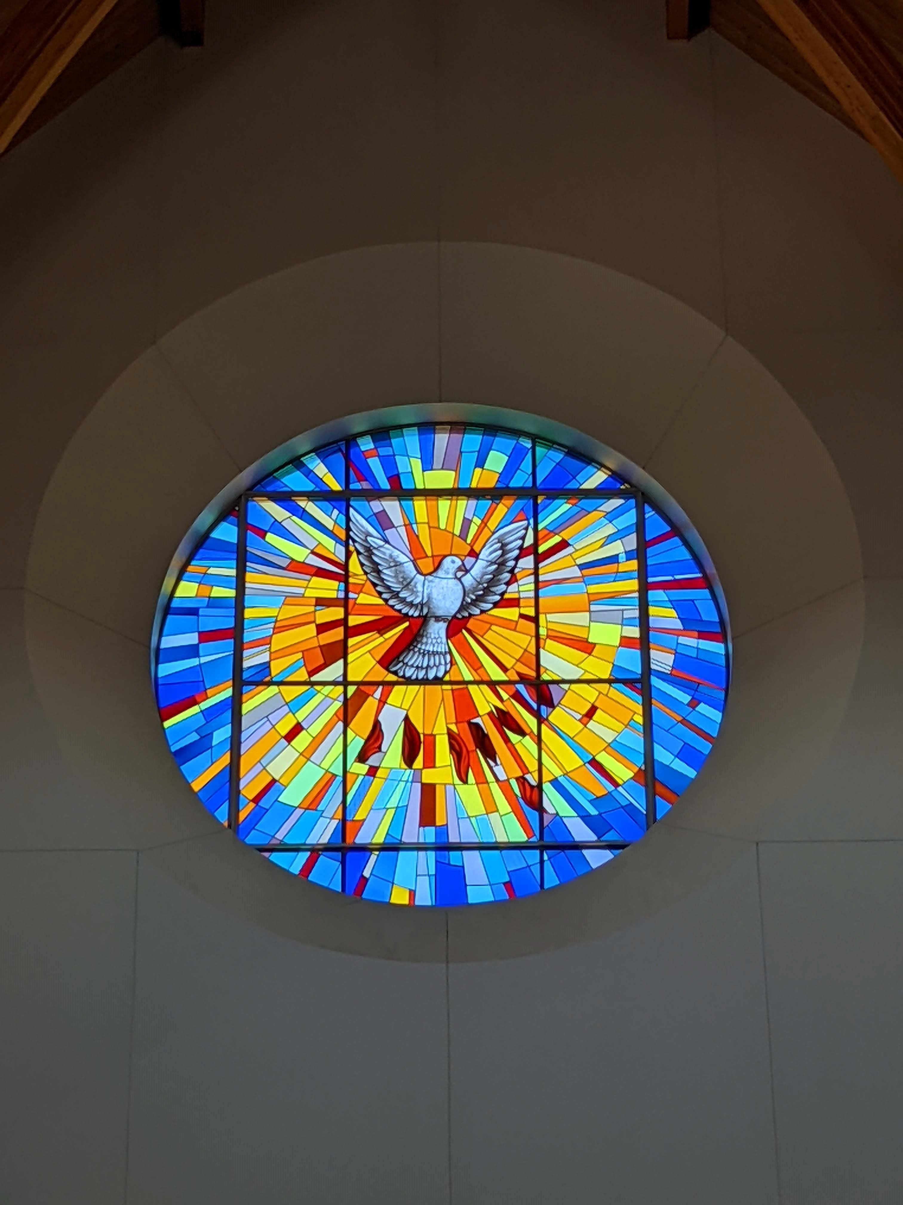 Stained Glass Window of Holy Spirit Dove